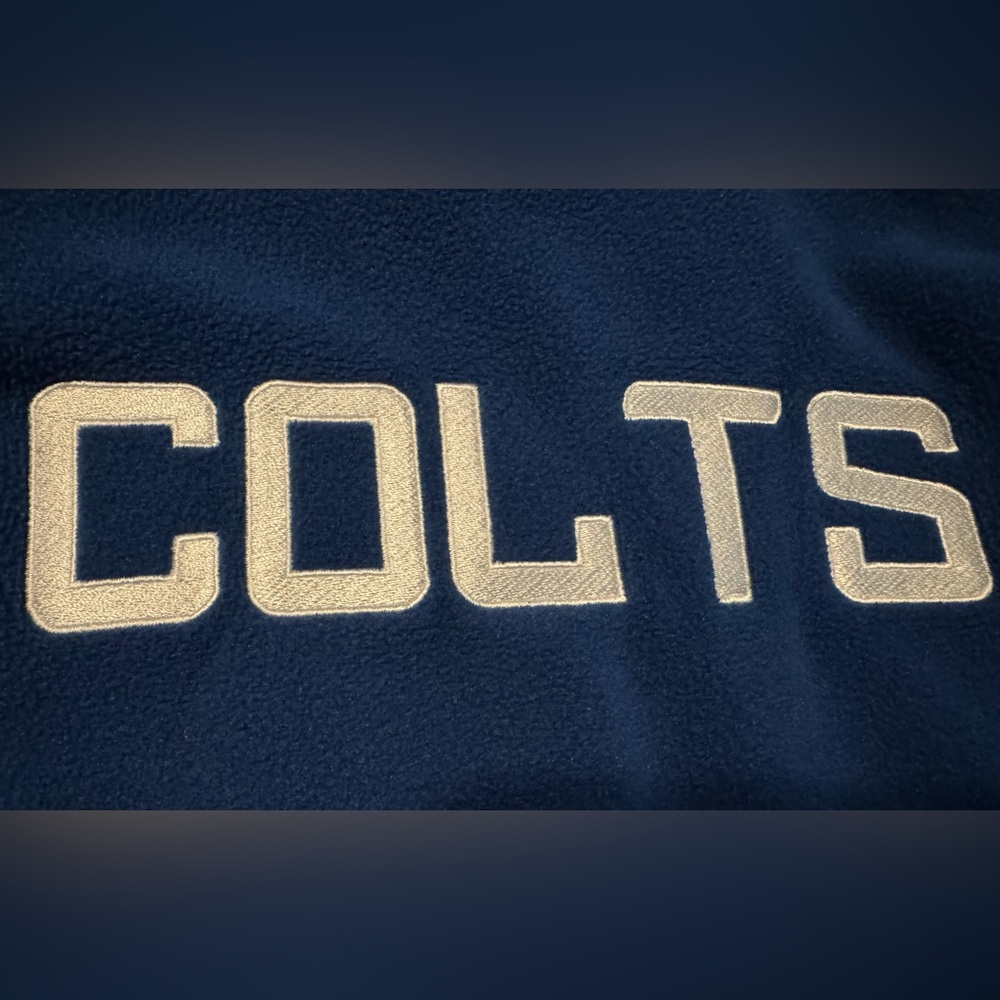 Indianapolis Colts Quarter-Zip Fleece Top Size 5/6 Kids - Picture 4 of 6